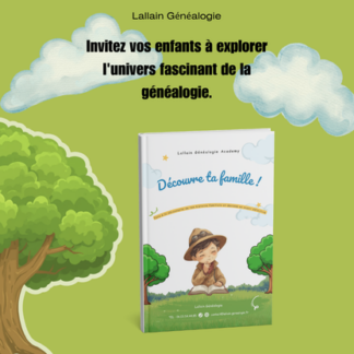 Livre généalogique pour enfants illustré permettant de découvrir son histoire familiale